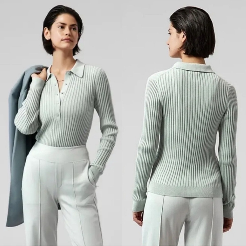 Athleta Sweet Bay Henley Sweater, Size M